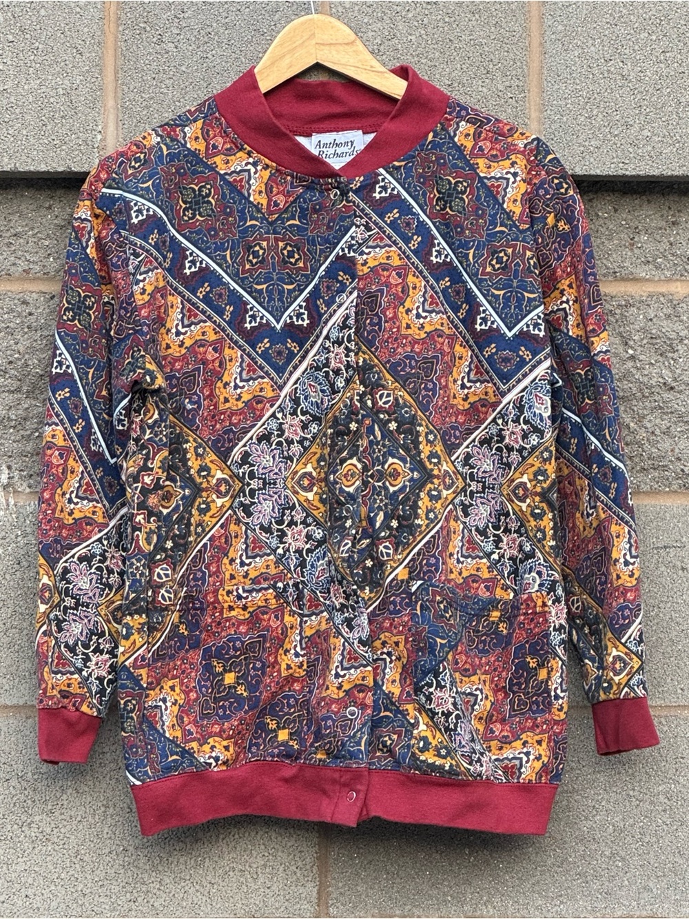 Women’s Vintage 80’s Anthony Richards Paisley Geometric Jacket Petite Medium